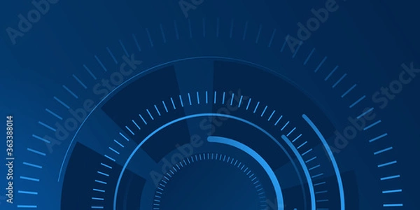 Obraz Blue abstract geometric scratches background circle