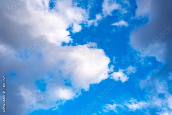Fototapeta Blue sky with white clouds