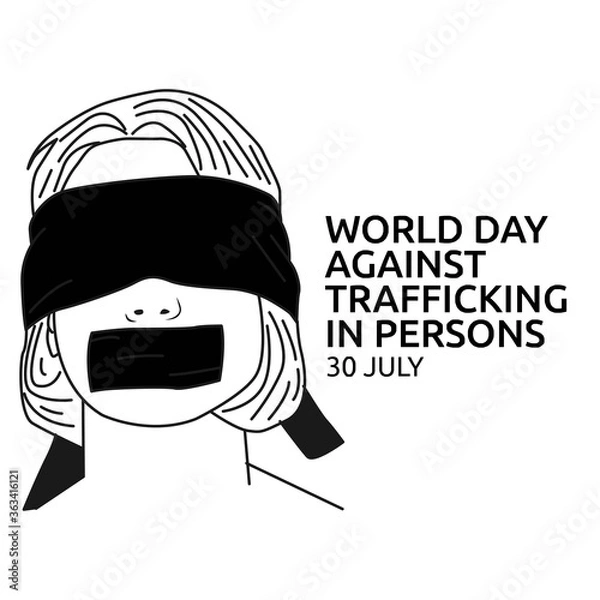 Fototapeta World Day against Trafficking in Persons Vector Illustration