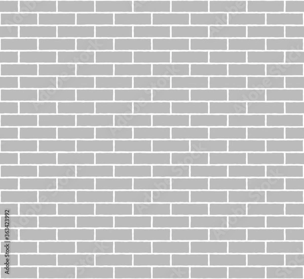 Obraz Tileable brick wall. Can be edited by Illustrator or a text editor.