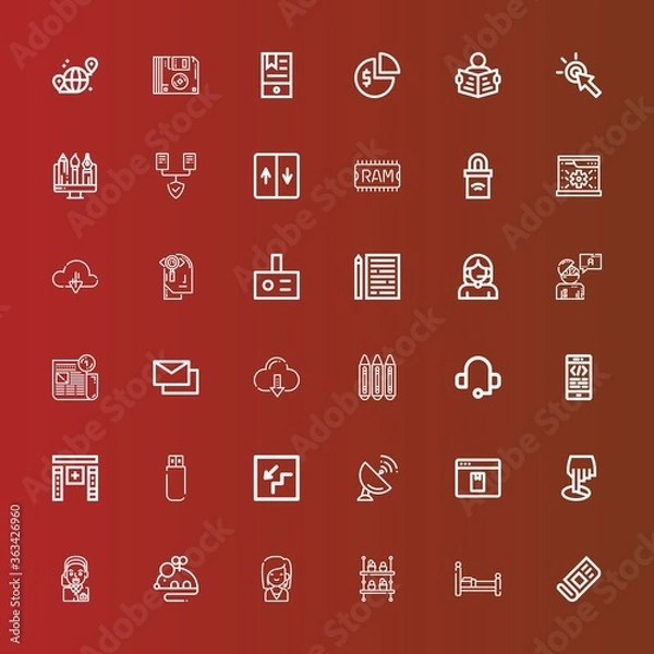 Fototapeta Editable 36 information icons for web and mobile