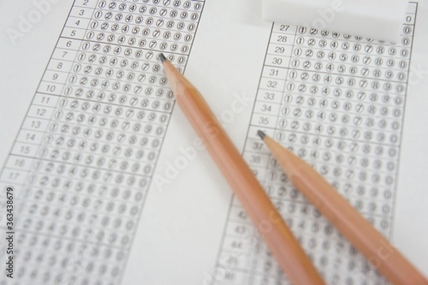 Fototapeta unmarked optical answer sheet