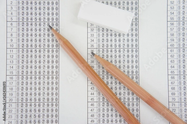Fototapeta unmarked optical answer sheet
