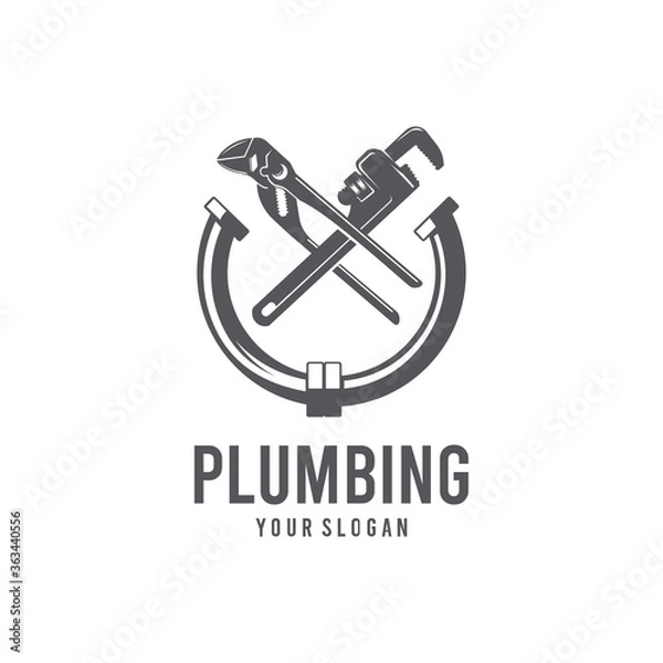 Obraz plumbing silhouette logo