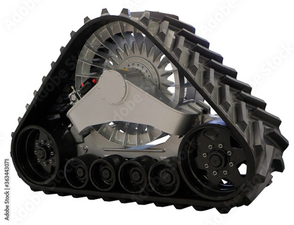 Fototapeta Track system. Isolated on white.