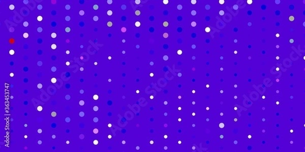 Fototapeta Light blue, red vector backdrop with dots.