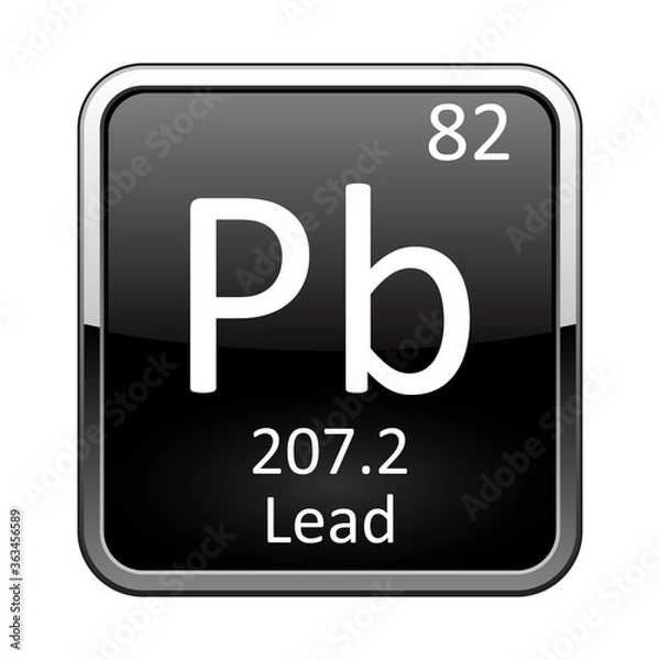 Obraz The periodic table element Lead. Vector illustration