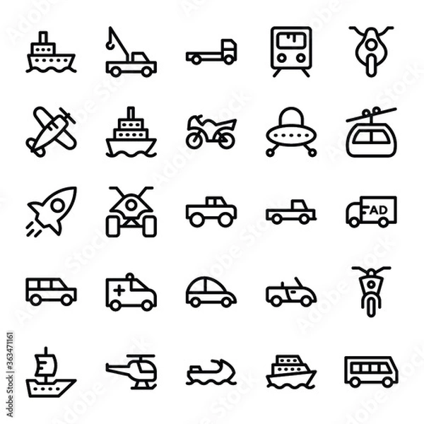 Fototapeta Transport Vector Icons 5