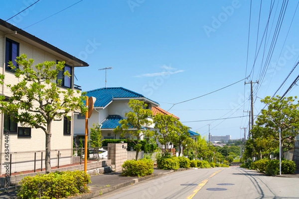 Obraz 丘陵に立つ住宅街　イメージ　神奈川県