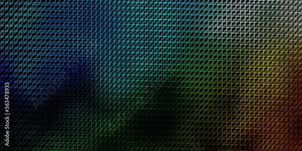 Fototapeta Dark Blue, Green vector pattern with lines. Gradient abstract design in simple style with sharp lines. Smart design for your promotions.