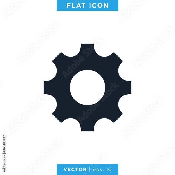 Fototapeta Gear, Settings Icon Vector Logo Design Template
