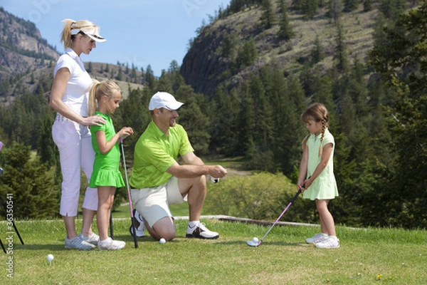 Obraz Family Golf Lesson