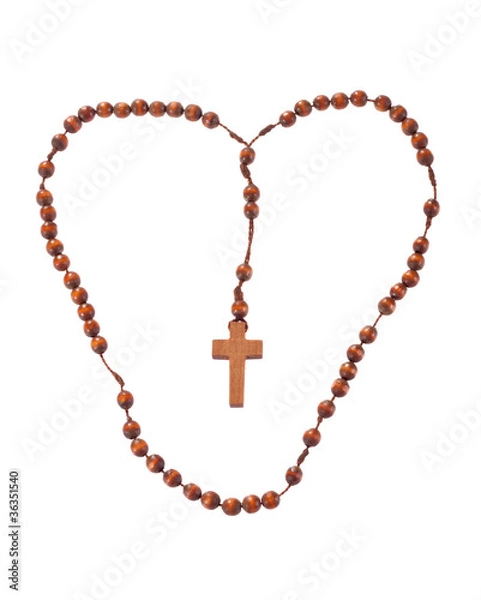 Obraz Wooden rosary beads