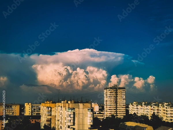 Obraz sunset in the city