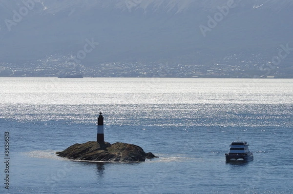 Obraz a lighthouse with boat