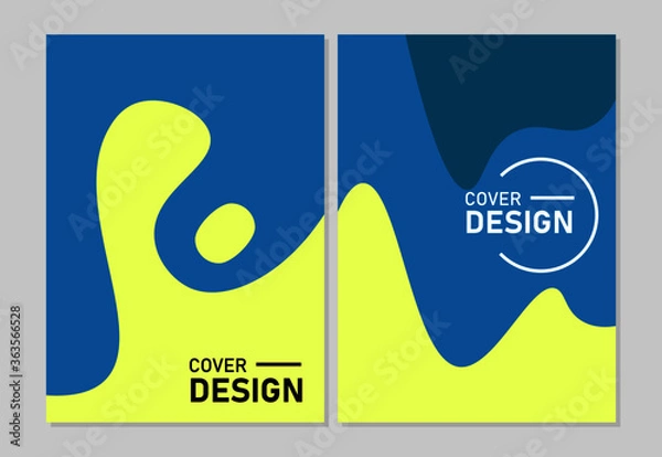 Obraz flyer or cover design paper cut template