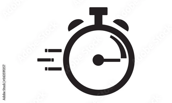 Fototapeta Fast Time Icon. vector graphics 