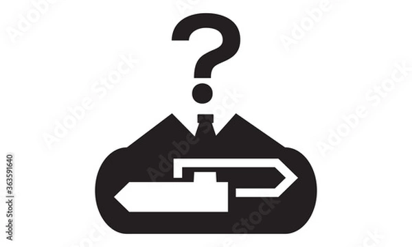 Fototapeta Business Decision 
Making Confusion Icon. vector graphics 