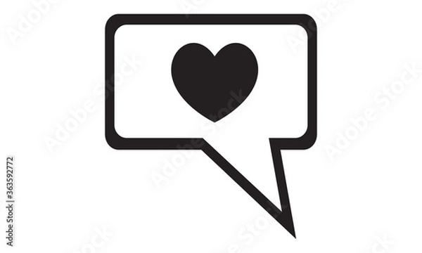 Obraz Love Feedback Icon. vector graphics 