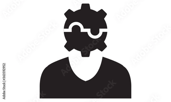 Obraz Business problem solving icon. vector graphics 