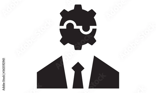 Obraz Business problem solving icon. vector graphics 