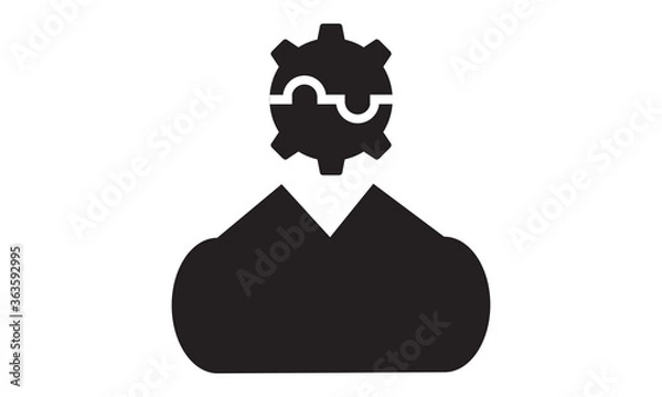 Obraz Business problem solving icon. vector graphics 