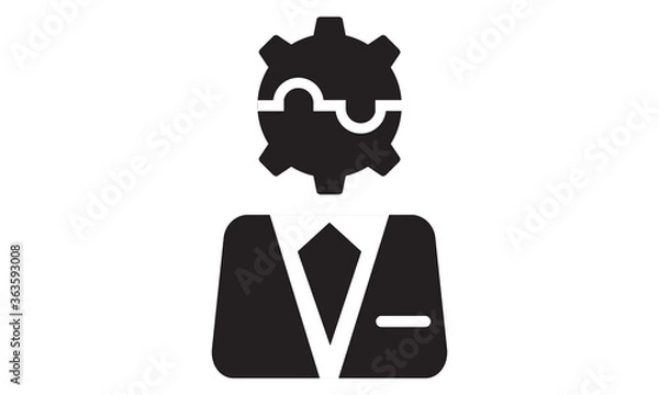 Obraz Business problem solving icon. vector graphics 