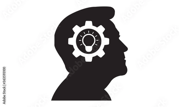 Obraz Intellectual thinking icon. vector graphics 