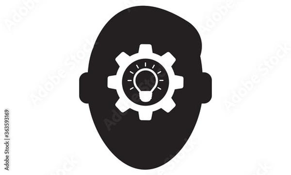 Obraz Intellectual thinking icon. vector graphics 