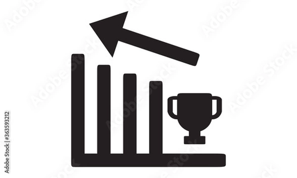 Obraz Success report icon. vector graphics 