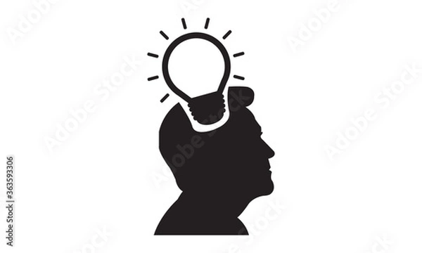 Fototapeta Creative imagination icon. vector graphics 