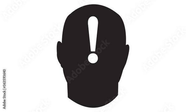 Obraz Account alert icon. vector graphics 