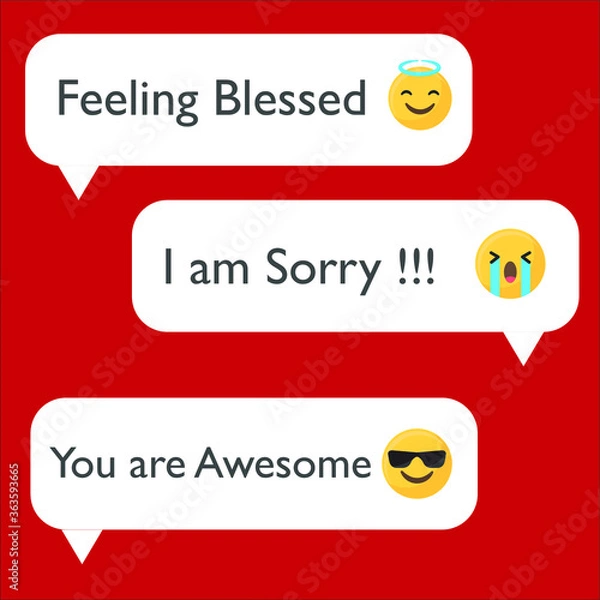 Fototapeta Emoji conversation vector design