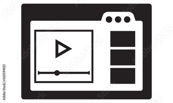 Obraz Online video icon. vector graphics 