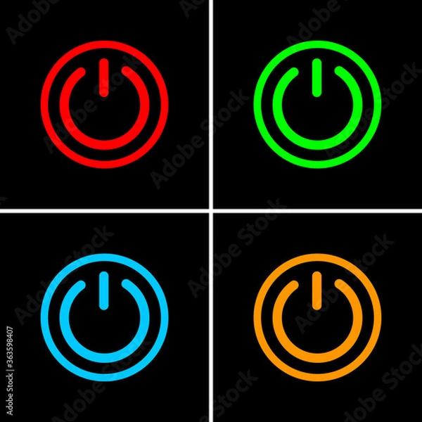 Fototapeta Switch vector icon on black background