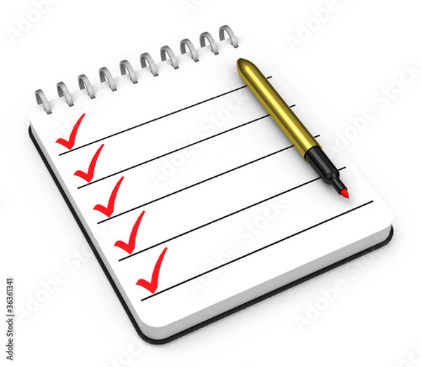 Obraz Die Checkliste