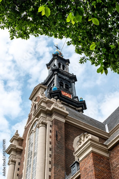 Obraz Church Tower in Amsterdam, The Netherlands.