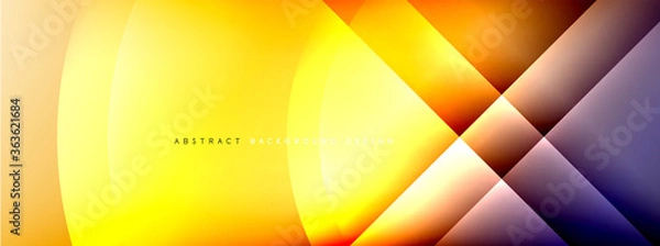Fototapeta Vector abstract background - circle and cross on fluid gradient with shadows and light effects. Techno or business shiny design templates for text
