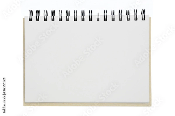 Obraz an opened notebook paper