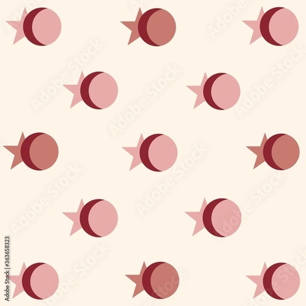 Fototapeta seamless pattern with star moon sun background illustration 
