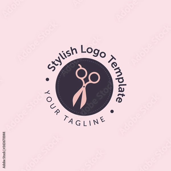 Obraz  scissors logo template. scissors icon