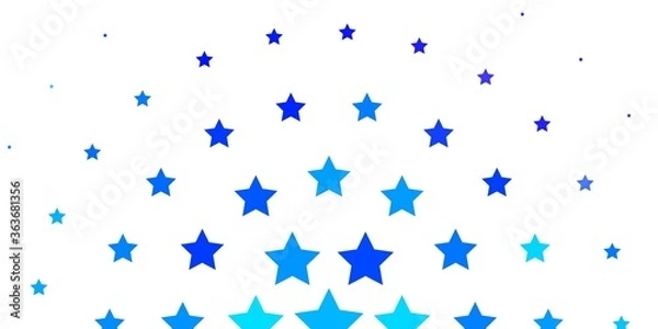 Fototapeta Light Pink, Blue vector background with small and big stars. Colorful illustration with abstract gradient stars. Theme for cell phones.