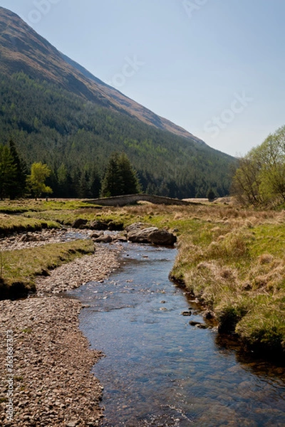Obraz river in the Scottish mountains