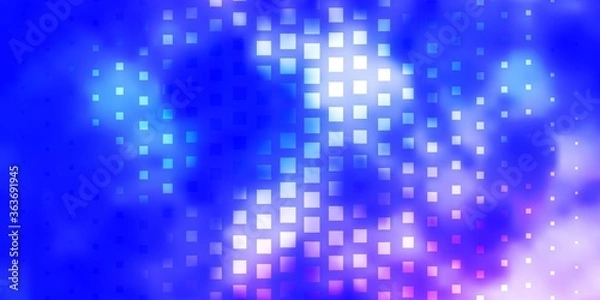 Fototapeta Light Pink, Blue vector pattern in square style. Abstract gradient illustration with colorful rectangles. Pattern for websites, landing pages.