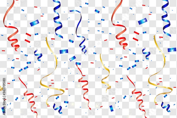 Fototapeta Vector confetti. Festive illustration.