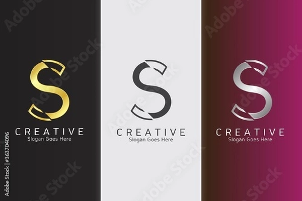 Fototapeta Modern Clean Logo Letter S Vector Design for Brand Identity