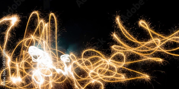 Fototapeta Sparkler Trails Background