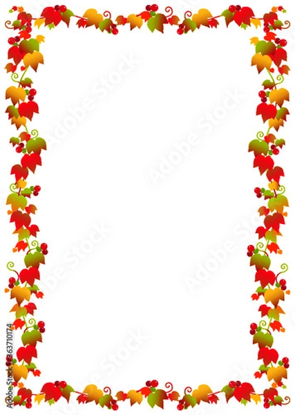 Fototapeta フレームたて型　つた
