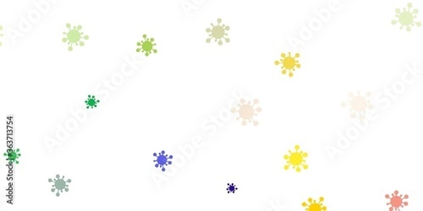 Fototapeta Light multicolor vector template with flu signs.
