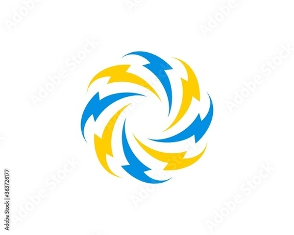 Fototapeta Abstract circular lightning spin